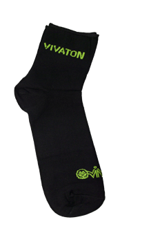 Носки медицинские с логотипом Виватон (черный цвет) размер 27 - фото 5566